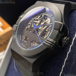 [星晴錶業]MASERATI手錶,42mm,R8821108009黑色錶面黑錶殼深黑色真皮皮革錶帶款, , large
