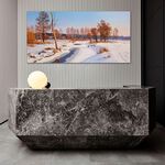【御畫房】雪鄉 國家一級畫師手繪油畫60&times;120cm(VF-129), , large