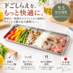【HIYASU日安工坊】9.5 長方淺型不銹鋼調理盤, , large