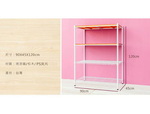 【Y HOUSE】90x45x120cm pine four-layer storage rack rack iron rack - painted white teak, , large