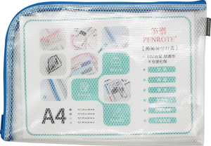 A4 EVA L-Shaped Eco Mesh Storage Bag &ndash; Navy