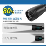 鉅玉經典｜彎管照明燈 充電式可彎工作燈 20W-T6 強磁調焦 萬用蛇管燈 露營 800流明 HK-G758, , large