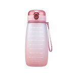 Drinking straw water bottle 1L, 紅色, large
