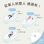 ［熊棉］銀離子記憶舒壓床墊｜3.5尺｜抗菌 抑菌 折疊床 偏軟款 慢回彈 好收納 車宿 露營 租屋, , large