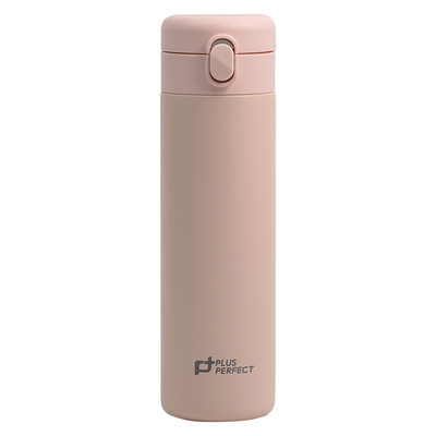 PLUS PERFECT晶鑽316不鏽鋼陶瓷彈蓋保溫杯-500ml-霧粉色-1入
