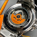[星晴錶業]GiorgioFedon1919手錶,46mm,GF00109黑色雙面機械鏤空錶面銀錶殼銀色精鋼錶帶款, , large