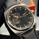 [星晴錶業]GiorgioFedon1919手錶,42mm,GF00092黑色錶面銀錶殼深黑色真皮皮革錶帶款, , large