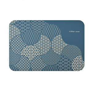 【Monster】 Soft Diatomaceous Earth Absorbent Mat &ndash; Window Blossom Series (60x40cm) &ndash; Charm Blue