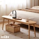 原木圓角長凳 實木長凳 餐桌長椅 休閒椅 無印風長凳 簡約木質椅 F20048, 原木色(100公分), large