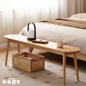 原木圓角長凳 實木長凳 餐桌長椅 休閒椅 無印風長凳 簡約木質椅 F20048