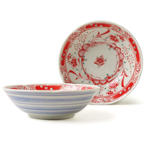 [豐名日本餐具] 5.0"淺井 染赤繪 有古窯 / C05DB0-370