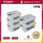 【義大利OMADA】主廚CHEF 單手易拉 PP保鮮盒1.5Lx3+2.3Lx2(實用五件組)灰色, , large