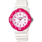 CASIO 卡西歐 迷你運動風指針手錶-桃紅x白 LRW-200H-4BV, , large