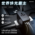 【CHOZEN】萬國轉接插座 205W GaN氮化鎵｜PD3.1 USB-C快充 9孔輸出 旅行出國必備(贈收納盒), , large