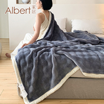 Albert家居《深空灰》托斯卡泡泡兔毛絨毯1入 (150x205cm 保暖被/冬被/毛毯/毯子), , large