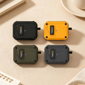【山水之寶】國家地理 Airpods Pro1&2保護殼 自動開蓋磁吸耳機保護殼附扣環 原廠公司貨