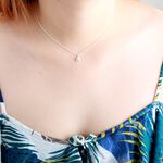 【Angel & Me】Twist Single Diamond cz s925 sterling silver necklace birthday gift, , large