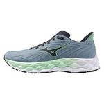 Mizuno Wave Sky 8 男 慢跑鞋 彈力 支撐 緩震 藍灰 綠 [J1GC240251], , large