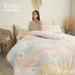 BUHO 極柔暖法蘭絨6x7尺雙人特大床包+舖棉暖暖被(150x200cm)四件組-(多款任選), , large