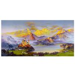 【御畫房】金山城堡 國家一級畫師手繪油畫60&times;120cm(VF-122), , large