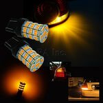 【PA LED】T20 雙芯 7443/單芯 7440 55晶 5630 2835 SMD LED 橘光 黃光 方向燈, , large