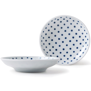 [豐名日本餐具] 4.0"輕量盤 藍水玉 有田燒 / C04PL0-241-BB