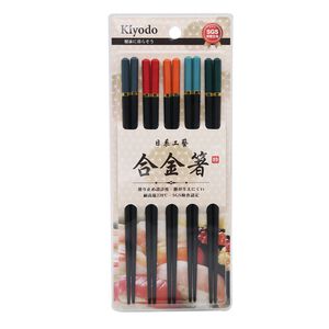 KIYODO五色六角玫瑰筷5雙