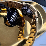 [星晴錶業]VERSUS VERSACE手錶,38mm,VV00384黑色錶面金色錶殼金色精鋼錶帶款, , large