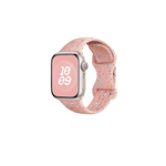 【山水之寶】Apple watch錶帶38/40/41/S10 42/S11 42mm 透氣洞洞星屑款 蝴蝶扣矽膠運動型錶帶, , large