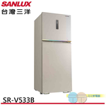 SANLUX台灣三洋 535L雙門-3度微凍室變頻電冰箱 SR-V533B, , large