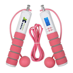 JIELIEN  Magnetic Control Weighted Dual-Purpose Electronic Skipping Rope - Black, 粉色、黑色, large