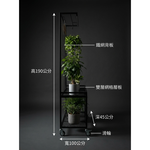 【 SHAONIANNA.TW 】工業風鐵網植物展示架｜100x45x190cm附輪｜一體成型免組裝｜上層集水盤設計花架, , large