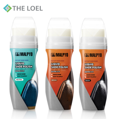 【THE LOEL】液體拋光鞋油3入組(黑色+棕色+無色) 75ml ｜優質天然液態蠟