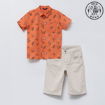【SOLO歐洲家居】LCW 海洋插畫 襯衫套裝 男寶 男孩 休閒服 流行童裝 土耳其製造 5-14歲, , large