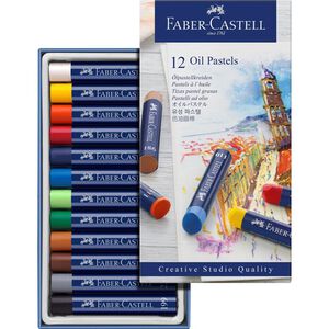 Faber-Castell輝柏 創意工坊油性粉彩條/油畫棒-12色