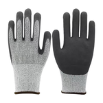 Grade 5 High-Strength Nitrile Frosted Cut-Resistant Gloves S-Red, , large