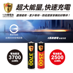 【8馬赫】3號/AA 恆壓可充式1.5V鋰電池全新特大能量3700mWh8入+(3號8槽)(鎳氫/鋰電 混充型)AI隨身收納盒充電器, , large