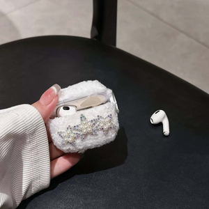 【山水之寶】AirPodsPro 2、AirPodsPro保護殼 雪白絨毛星星耳機保護套 支援無線充電