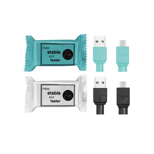 甜心糖果造型-Candy Cable Micro Usb充電傳輸線 （附收納盒/攜帶便利/可愛造型）