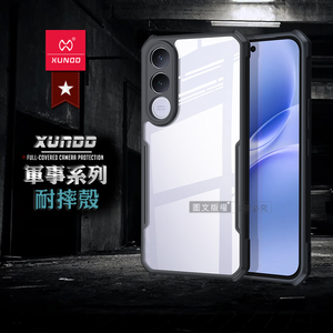 XUNDD訊迪 軍事防摔 vivo V70 FE 鏡頭全包覆 清透保護殼 手機殼(夜幕黑)