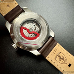[星晴錶業]FERRARI手錶,44mm,FE00109寶藍色錶面黑錶殼咖啡色真皮皮革錶帶款, , large
