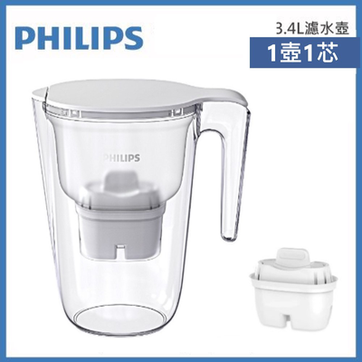 飛利浦 PHILIPS AWP2937長效超濾濾水壺3.4L(內含1芯