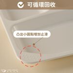 【哩皿食器】台灣製  食品級Tritan 五格餐盤(白), , large