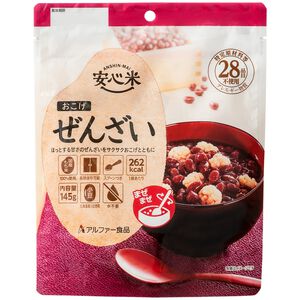 喜康瑞【米香脆系列】紅豆甜湯 開封即食 防災儲備 七年保存 日本代理進口 登山露營首選