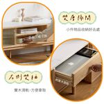 原木長虹岩板電視櫃 岩板電視櫃 原木電視櫃 實木電視櫃 F10Q02, 原木+白岩板, large