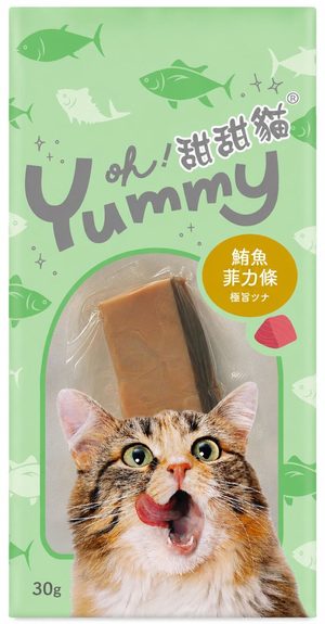 【拉拉寵物小舖】OH! Yummy 甜甜貓菲力魚條 30g 貓零食 貓魚條 成分簡單 美味 好吃 貓點心