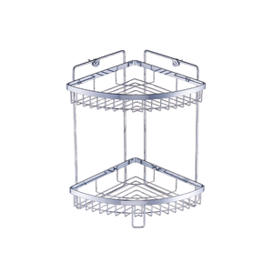 Stainless steel double-layer corner shelf