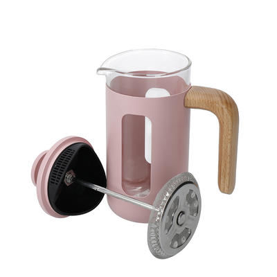沾沾生活DipDipLife | La Cafetiere｜皮薩不鏽鋼濾壓壺｜粉色(小)350ml
