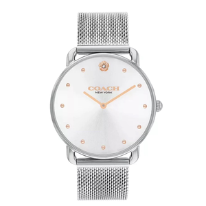 COACH Elliot 經典山茶花米蘭帶女錶-銀/36mm 送禮 禮物 推薦(CO14504207)
