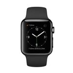 Apple Watch MLCK2TA/A 智慧型手錶，38公釐 太空灰不鏽鋼錶殼搭配黑色運動型錶帶_ 原廠公司貨 (珍藏版), , large